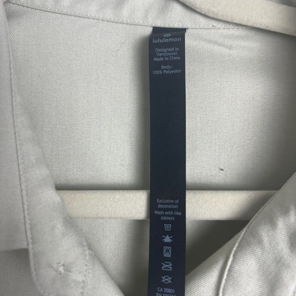 Lululemon Men's Beige Commission Long Sleeve Oxford Shirt Size XXL - Picture 8 of 8